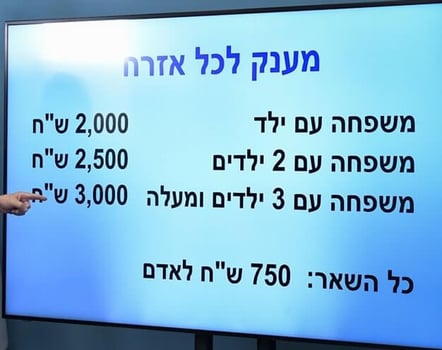 צילום קובי גדעון לעמ	מענק לכל אזרח